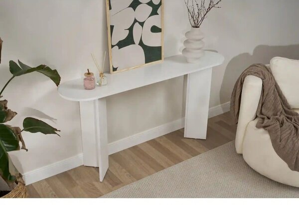Consola SIRA, alb, PAL, 150x35x75 cm