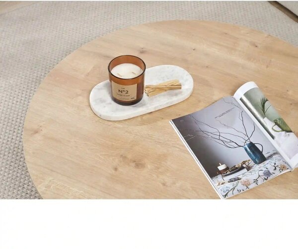 Masuta cafea SOLEIL, stejar, PAL melaminat, 90x90x40 cm