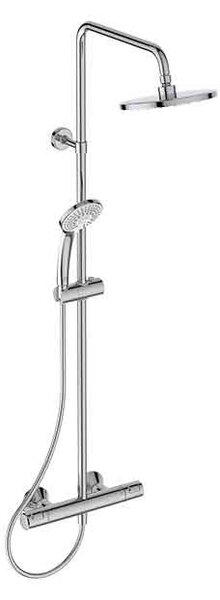 Coloană de duș cu baterie termostatată Ideal Standard, Ceratherm T25, crom