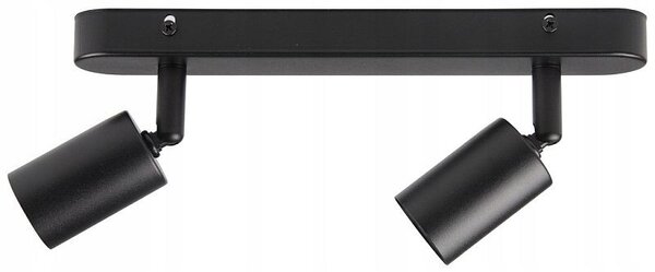 Aplica dubla pentru interior, unghi rotatie, 2 LED-uri E27, 35W, IP20, negru