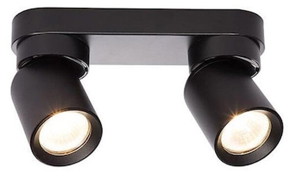 Aplica LED cu 2 spoturi reglabile, 2x35W, IP20, negru mat, 220 x 65 x 120 mm