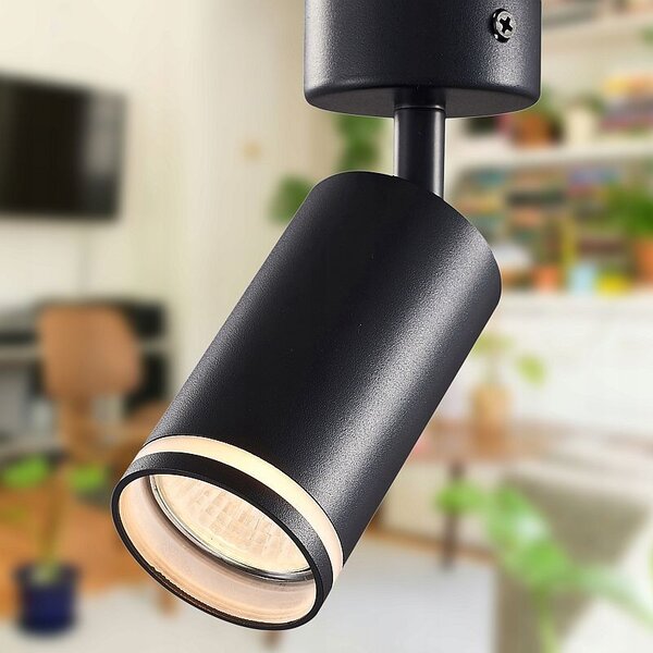 Aplica reglabila pentru interior, LED GU10 35W, IP20, negru, RING