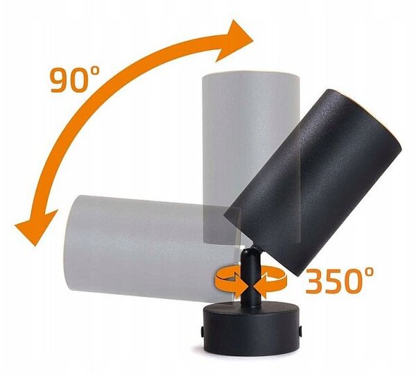 Plafoniera de tavan cu 6 LED-uri, Eris Gold, abajururi mobile in 2 planuri, 1200 mm