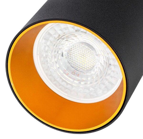 Plafoniera de tavan cu 6 LED-uri, Eris Gold, abajururi mobile in 2 planuri, 1200 mm
