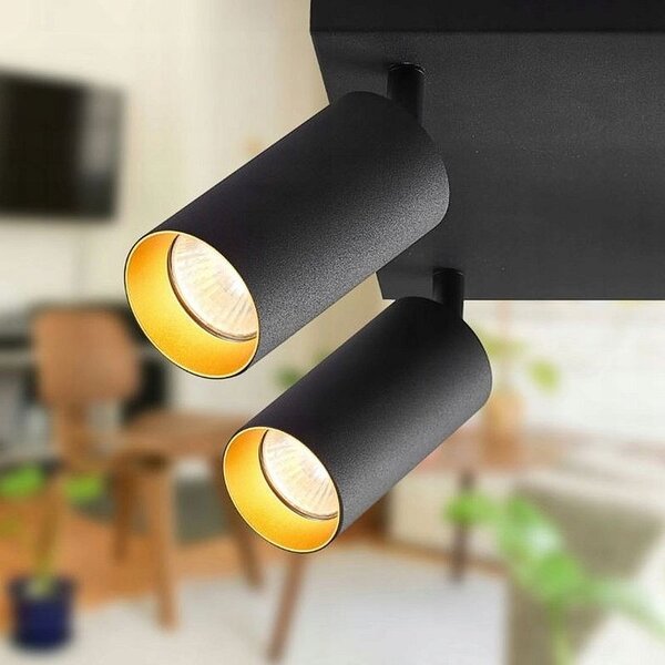 Plafoniera de tavan, 4 becuri x 35W, soclu GU10, rotatie 350 grade
