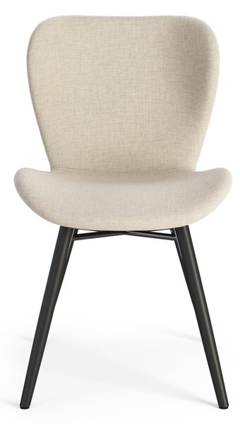 MAZZONI EXPORT ALTEA Bej (țesătură Rio 40) / picioare negre – SCAUN MODERN PENTRU LIVING / SUFRAGERIE / BUCĂTĂRIE / BIROU