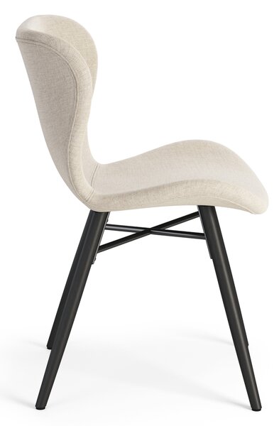MAZZONI EXPORT ALTEA Bej (țesătură Rio 40) / picioare negre – SCAUN MODERN PENTRU LIVING / SUFRAGERIE / BUCĂTĂRIE / BIROU