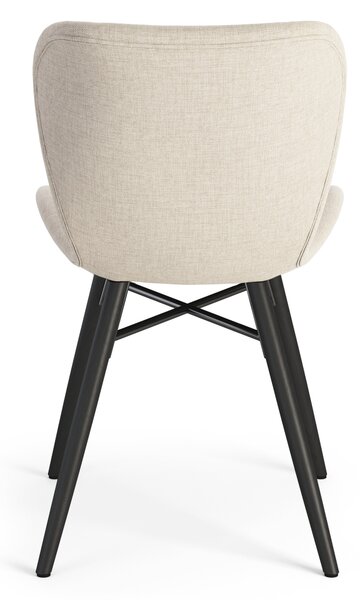 MAZZONI EXPORT ALTEA Bej (țesătură Rio 40) / picioare negre – SCAUN MODERN PENTRU LIVING / SUFRAGERIE / BUCĂTĂRIE / BIROU