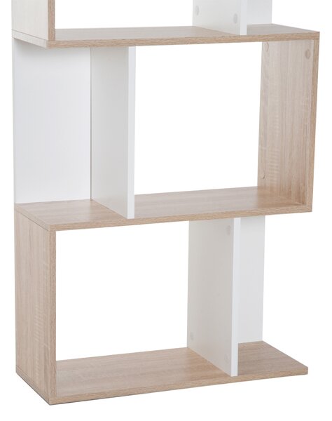 HOMCOM Bibliotecă de Perete Modernă cu 5 Rafturi, Design Vertical din Lemn, 60x24x184.5 cm, Alb | Aosom România