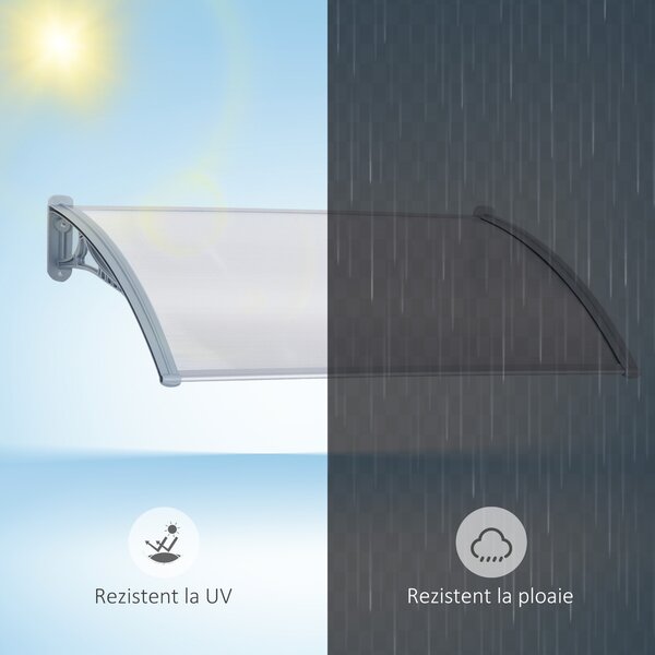 Copertina Rezistentă la Intemperii Outsunny din PVC și Aluminiu pentru Uși și Ferestre 140x70x21cm | Aosom Romania