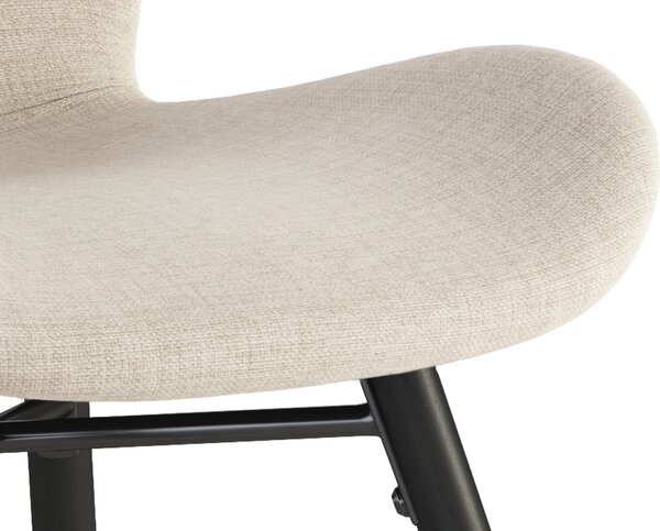 MAZZONI EXPORT ALTEA Bej (țesătură Rio 40) / picioare negre – SCAUN MODERN PENTRU LIVING / SUFRAGERIE / BUCĂTĂRIE / BIROU
