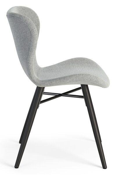 MAZZONI EXPORT ALTEA Gri (țesătură Rio 180) / picioare negre – SCAUN MODERN PENTRU LIVING / SUFRAGERIE / BUCĂTĂRIE / BIROU