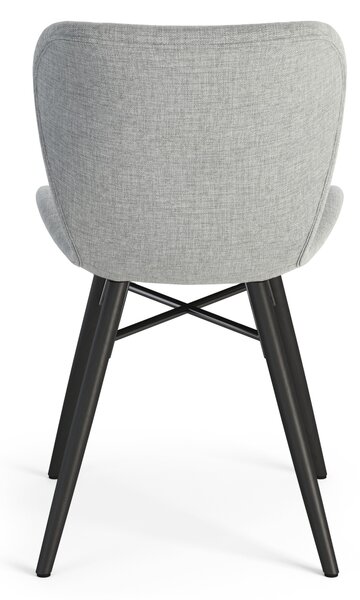 MAZZONI EXPORT ALTEA Gri (țesătură Rio 180) / picioare negre – SCAUN MODERN PENTRU LIVING / SUFRAGERIE / BUCĂTĂRIE / BIROU
