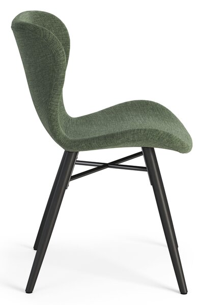 MAZZONI EXPORT ALTEA Verde (țesătură Rio 140) / picioare negre – SCAUN MODERN PENTRU LIVING / SUFRAGERIE / BUCĂTĂRIE / BIROU
