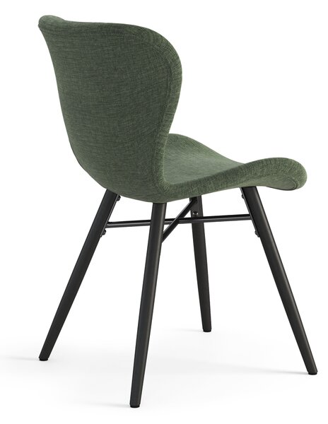 MAZZONI EXPORT ALTEA Verde (țesătură Rio 140) / picioare negre – SCAUN MODERN PENTRU LIVING / SUFRAGERIE / BUCĂTĂRIE / BIROU