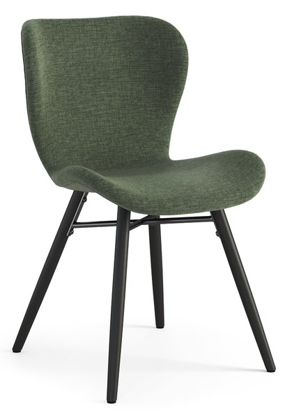MAZZONI EXPORT ALTEA Verde (țesătură Rio 140) / picioare negre – SCAUN MODERN PENTRU LIVING / SUFRAGERIE / BUCĂTĂRIE / BIROU