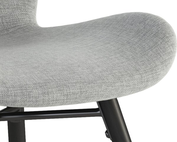 MAZZONI EXPORT ALTEA Gri (țesătură Rio 180) / picioare negre – SCAUN MODERN PENTRU LIVING / SUFRAGERIE / BUCĂTĂRIE / BIROU