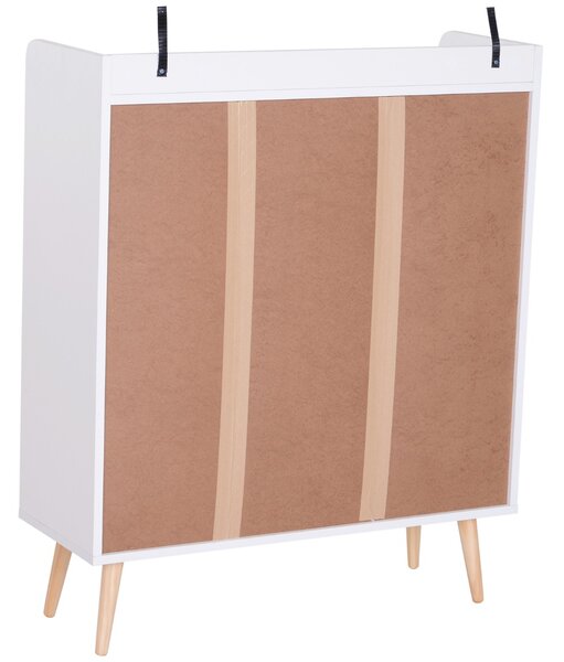 HOMCOM Mobilier Multifuncțional Compact pentru Hol, 80x29.5x96cm, Design Modern, Alb | Aosom Romania