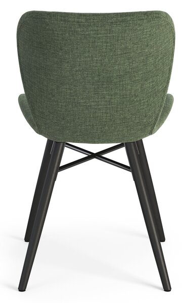 MAZZONI EXPORT ALTEA Verde (țesătură Rio 140) / picioare negre – SCAUN MODERN PENTRU LIVING / SUFRAGERIE / BUCĂTĂRIE / BIROU