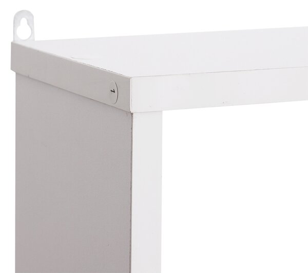 HOMCOM Bibliotecă Modernă de Perete, Rafturi Spatioase, 85x47.5x14.5 cm, Alb | Aosom Romania
