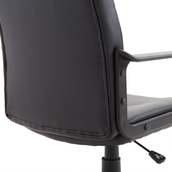 Scaun birou Vinsetto, cu roti, captusit, 60×60×90-99cm, negru | Aosom Romania