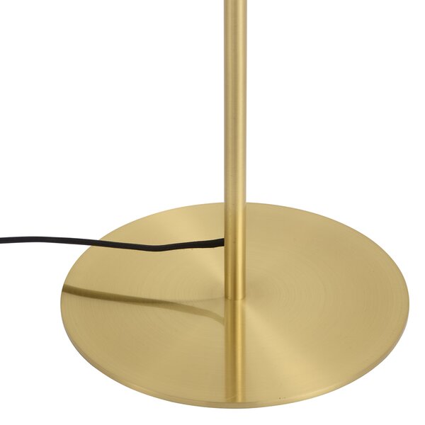 Art Deco vloerlamp messing met amber glas 5-lichts - Ryan