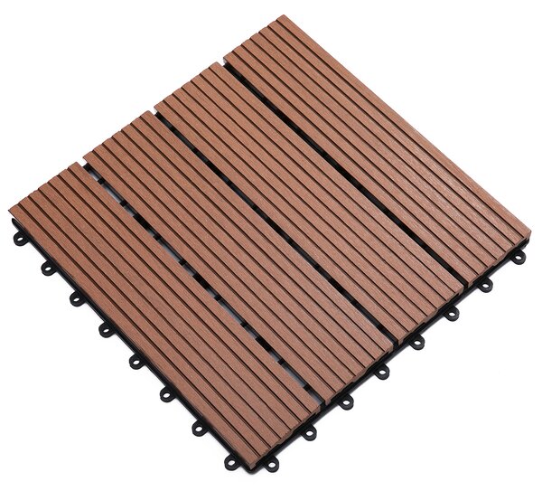 Outsunny set gresie de gradina, 30x30x2.2cm, maro | Aosom Romania