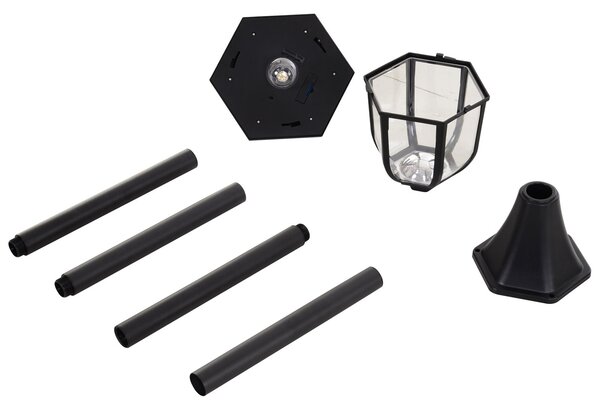 Outsunny Lampa de Extern cu 6 Lumini LED Pornire Automata Impermeabil | Aosom Romania