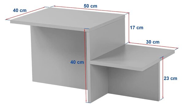 Masuta cafea HARMONY, nuc, PAL, 80x40x40 cm