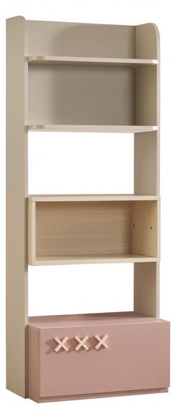 Biblioteca pentru copii cu rafturi si compartiment jos, colectia Nordic