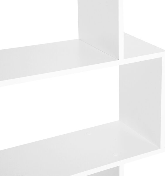 Librarie de Design Modern HOMCOM, Rafturi Albe, 80x23x192cm | Aosom Romania