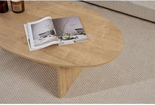 Masuta cafea ORBA, stejar, PAL, 120x65x40 cm