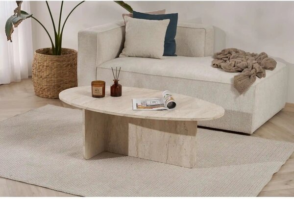 Masuta cafea ORBA, travertin, PAL, 120x65x40 cm