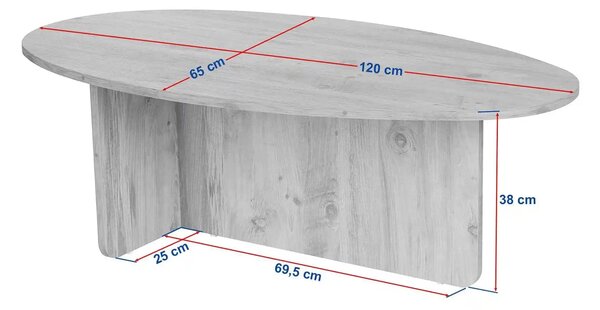 Masuta cafea ORBA, negru, PAL, 120x65x40 cm