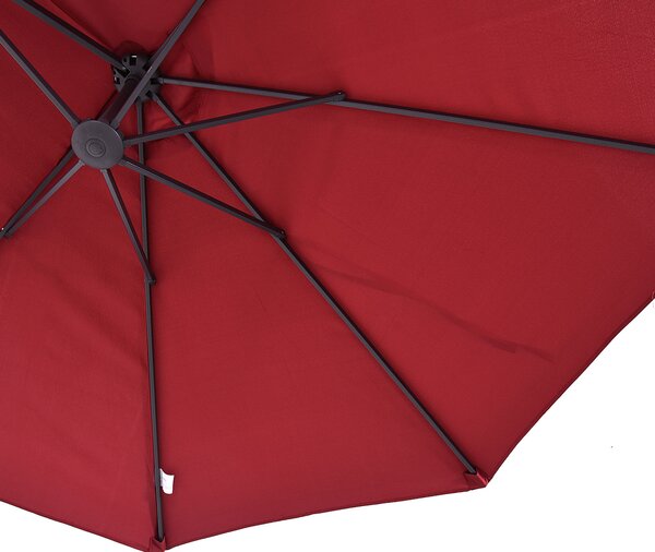 Outsunny Umbrelă Dublă de Grădină în Oțel și Poliester Roșu cu Deschidere Ușoară | Aosom Romania