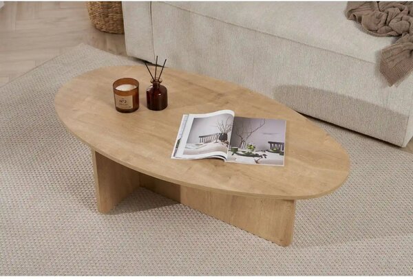 Masuta cafea ORBA, stejar, PAL, 120x65x40 cm