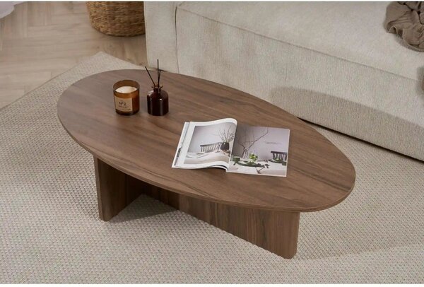 Masuta cafea ORBA, nuc, PAL, 120x65x40 cm