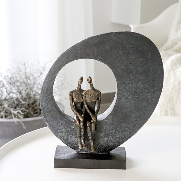 Figurina SIDE BY SIDE, rasina, 30x10x33 cm