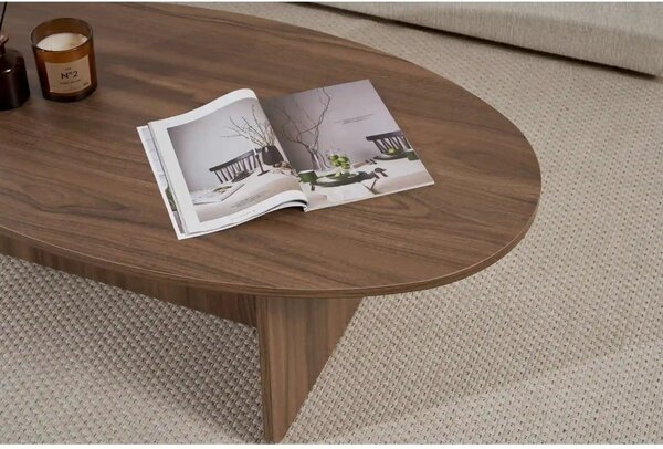 Masuta cafea ORBA, nuc, PAL, 120x65x40 cm