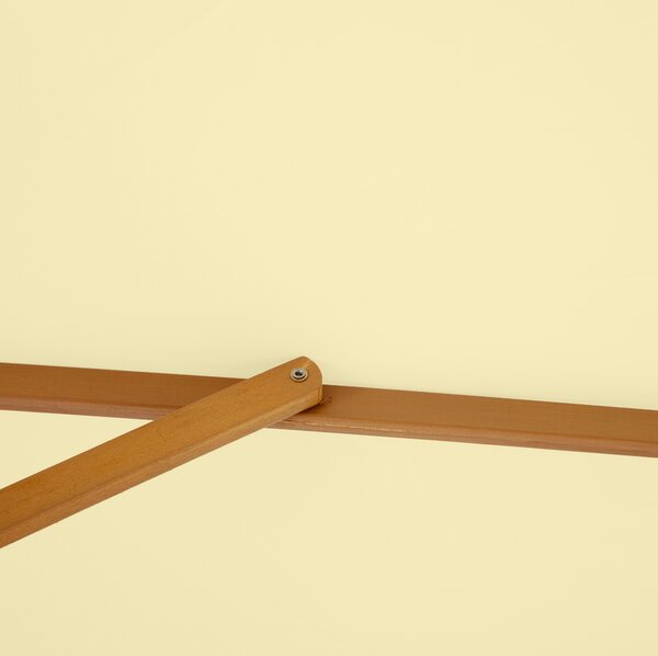 Outsunny Umbrelă de Soare pentru Grădină cu Suport din Lemn, Design Elegant, 2.5x2.3m, Crem, Protecție UV | Aosom Romania