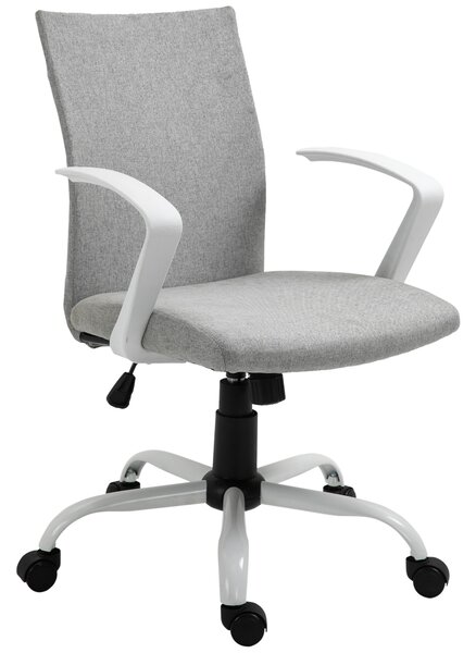 Vinsetto Scaun Rotativ de Birou, Înălțime Ajustabilă, Gri, 61x61x89-99 cm, Design Contemporan | Aosom Romania