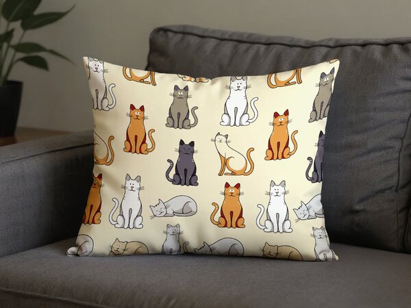 Fata de perna din policoton COLORED CATS POLY 50x70 cm, crem