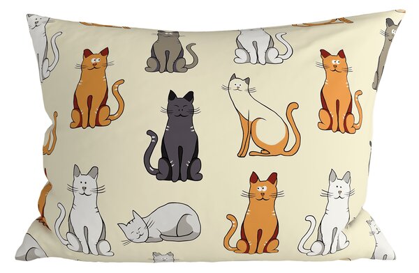 Fata de perna din policoton COLORED CATS POLY 50x70 cm, crem