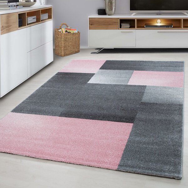 Covor Lucca Roz 80x250 cm