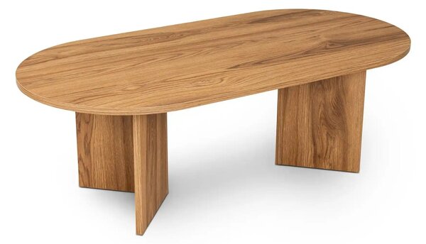 Masuta cafea OVAL, stejar, PAL, 120x40x60 cm