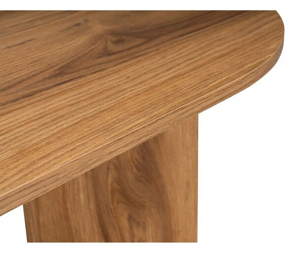 Masuta cafea OVAL, stejar, PAL, 120x40x60 cm