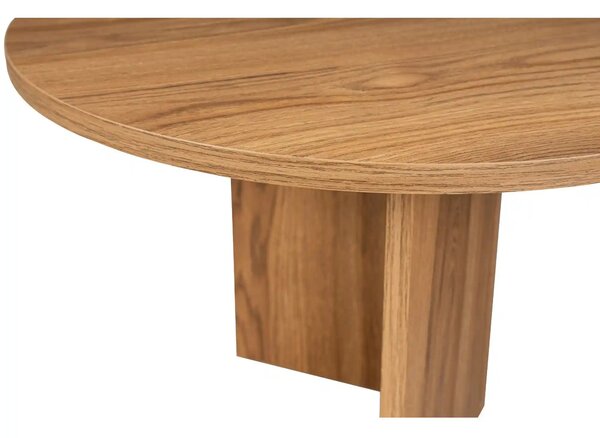 Masuta cafea OVAL, stejar, PAL, 120x40x60 cm