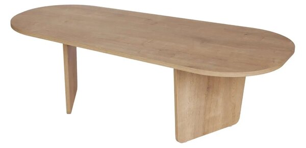 Masuta cafea OVALIS, stejar, PAL, 130x65x40 cm