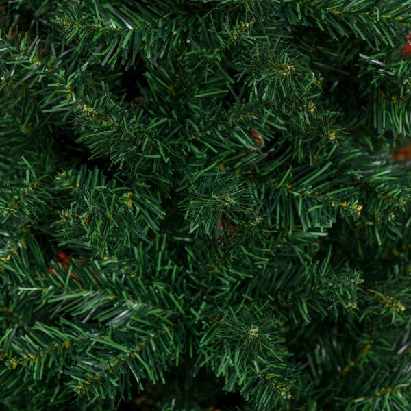 Brad de Craciun Artificial 210cm 631 Ramuri Dese din PVC ecologic, Baza Ф50, Verde, Decoratiune de Craciun HOMCOM | Aosom Romania