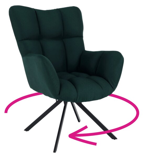 KONDELA Scaun de design, ţesătură verde, KOMODO